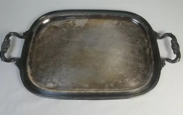 Antique Gorham Newport Silverplated Serving Platter Tray Large 25.5" x 15"