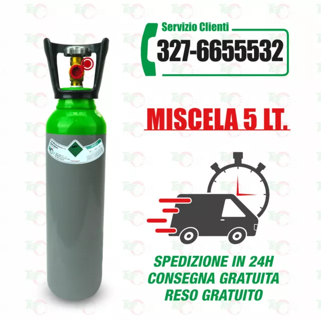 Bombola Miscela 5 Litri, nuova, completa di carica.