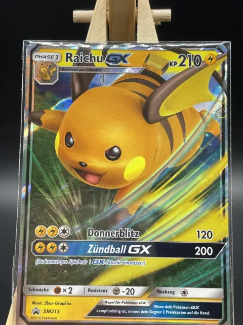 Raichu GX SM213 Holo Verborgenes Schicksal Englisch Black Star Promo NM Pokemon