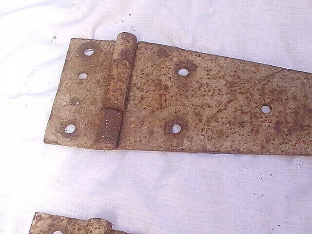 Big Fat Pair Antique Barn Door Hinges 2