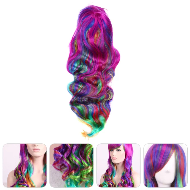 1 pz parrucca capelli finti ricci Halloween donna capelli finti cosplay capelli sintetici