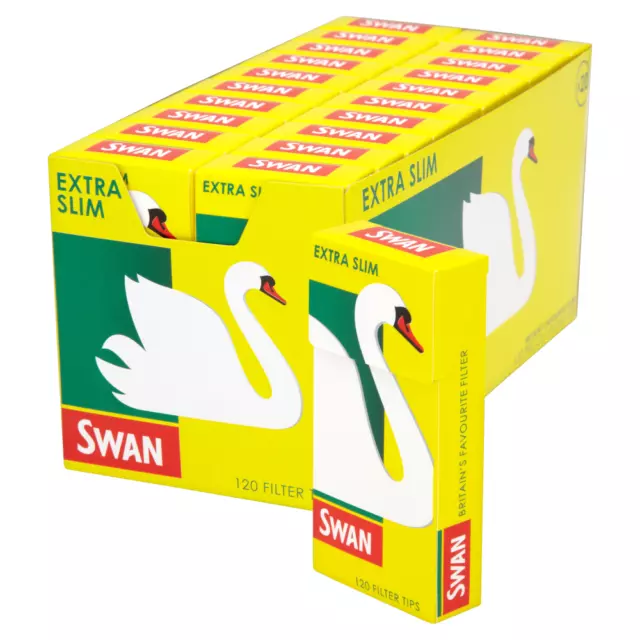 Swan Extra Slim Filter Tips 120s x 20 (Full Box) 2400 Filter Tips 2