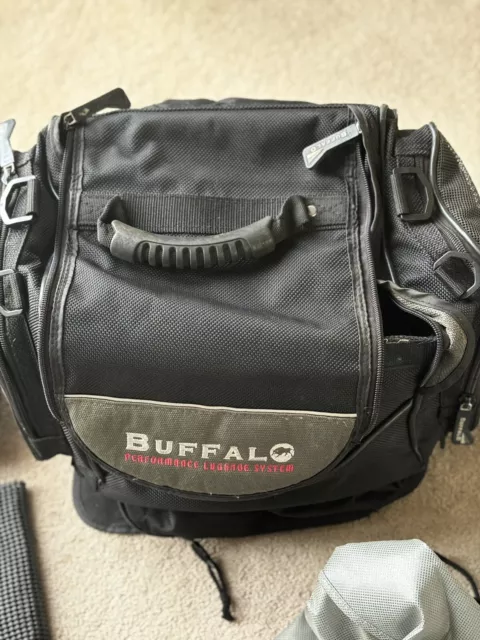 Buffalo Motorcycle Touring expandable tail luggage backpack integral cover