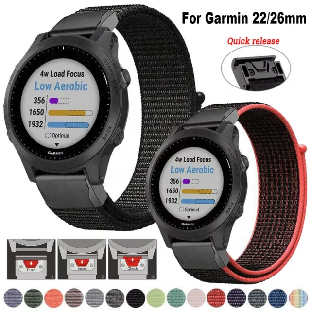 DE Armband Für Garmin Fenix 7 7X 6 6X Pro 5 5X Plus 3 3HR Epix Sport Nylon Band