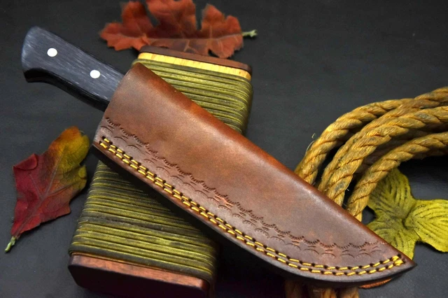 Custom Hand Forged Damascus Steel Hunting Knife Handmade,9.4"OAL (Q655) 9