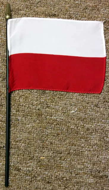 POLAND desk / table flag with spear point - Polish