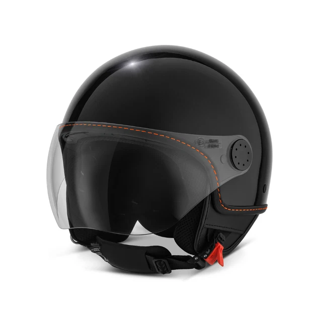 CASCO DEMIJET ORIGINALE Vespa Visor 4.0 Nero Px / Lx / Primavera