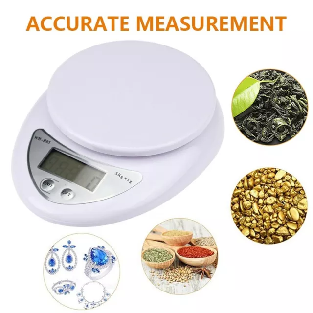 5Kg/1g Food Diet Kitchen Scales Balance Measuring Weighing Scales LED Electronic