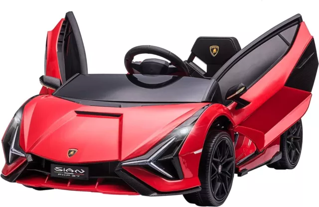 HOMCOM | Voiture Électrique pour Enfant Type Lamborghini | V.max 5km/h | Rouge |