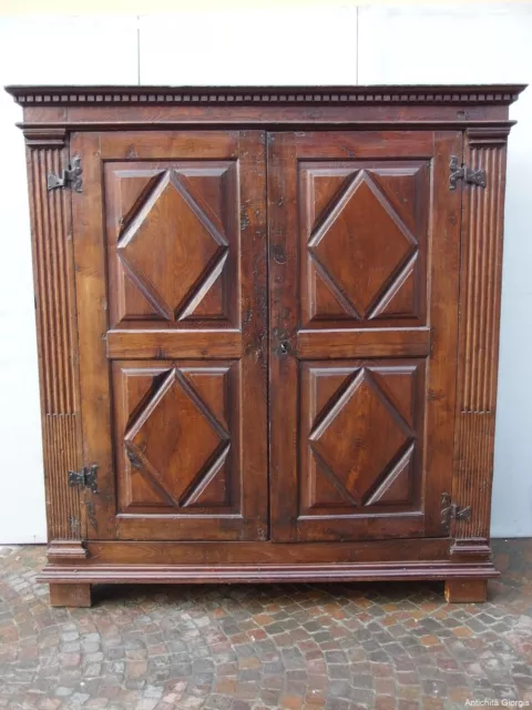 Armadio A Due Porte Rustico Da Montagna Epoca 700