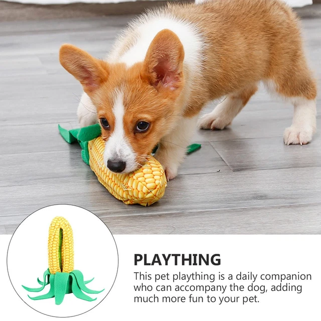 1 SET OF Pet Sniffing Toy Corn Shape Pet Feeder 2-in-1 Molar Rod ...