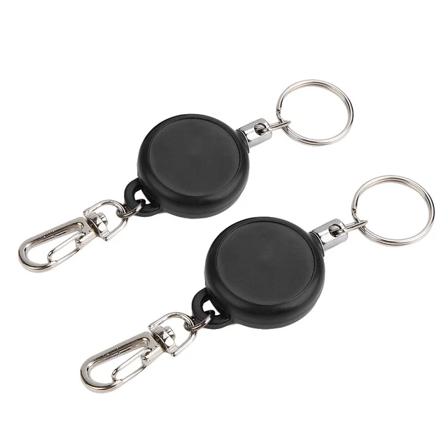 VBESTLIFE Portachiavi A Scomparsa Retrattile 60 Cm – Set 10 Pezzi In Acciaio, Antismarrimento