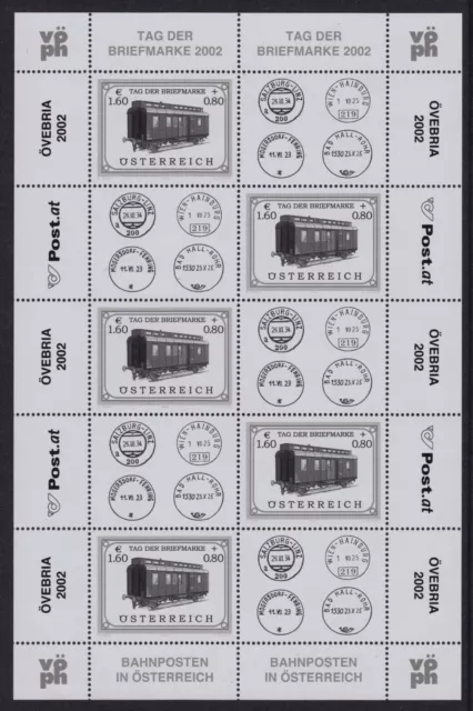 Austria 2002 Stamp day gedenkblȁtter BLACK PRINT block MNH **