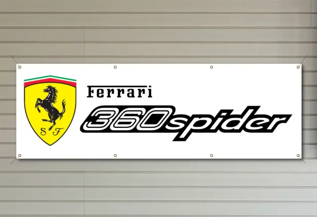 FERRARI CAR LOGO 360 SPIDER PVC Workshop Garage banner waterproof SIGN 006