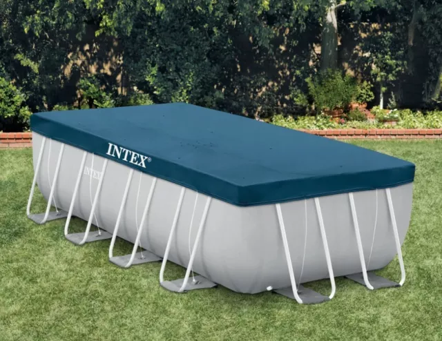 Intex Bâche de Protection Rectangulaire Cadre Couverture Piscine pour 2