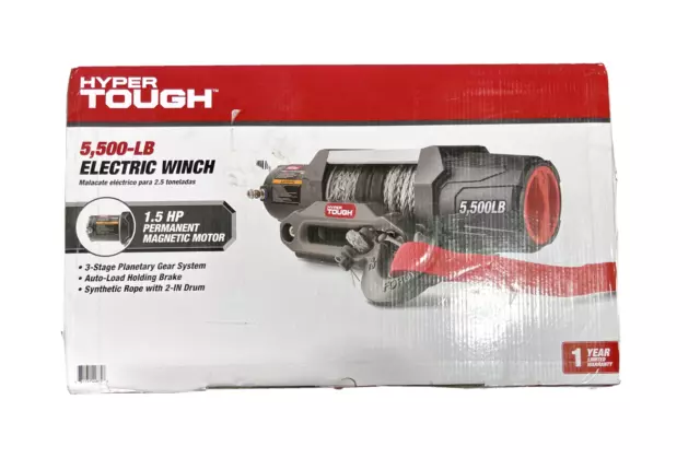 Hyper Tough 5500 LB 12V 1.5HP Magnetic Motor DC Electric Winch 10801107