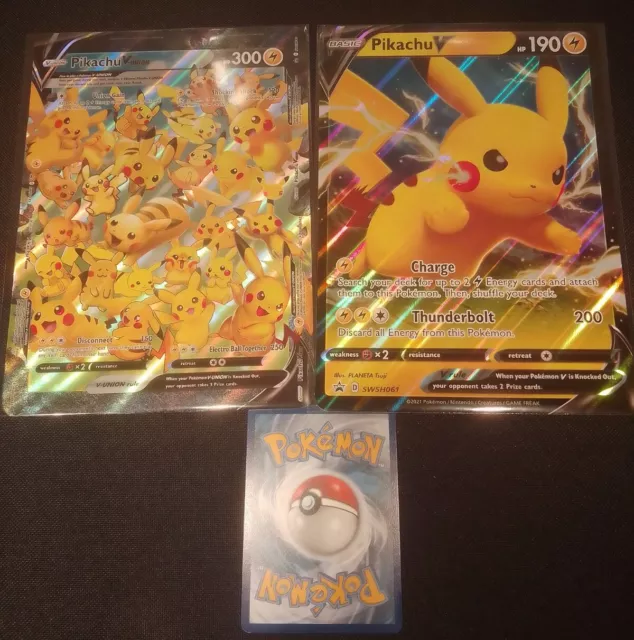 Pokemon TCG Jumbo Card Bundle - Pikachu V & Pikachu V-Union