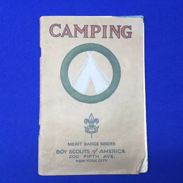 Boy Scout 1925 Camping Merit Badge Pamphlet  224C1