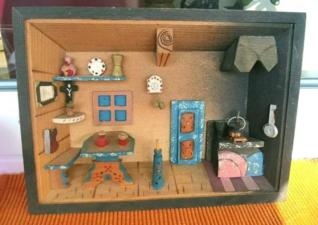 Bild Holzbild Wohnküche Stube 3D Handarbeit