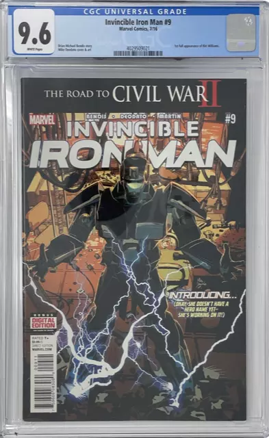 Invincible Iron Man 9 CGC 9.6 1st Riri Williams Ironheart