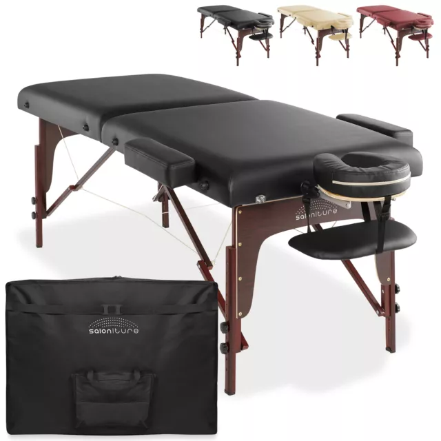 Portable Reiki Massage Table, Memory Foam Tilt Backrest Carrying Case