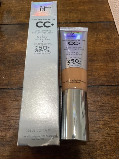 Base IT COSMETICS YOUR SKIN BUT BETTER CC+ FPS 50+ MIEL RICA 1,08 oz -LEER