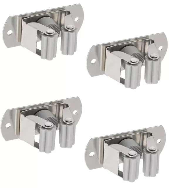 4x Support pour Manche Porte-Outils Mur Stiel-Gerätehalter Besen-Halter Inox