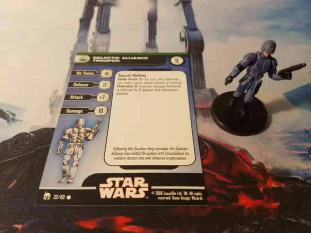 Star Wars Miniatures Legacy of the Force 32 Galactic Alliance Trooper