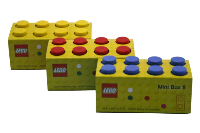 Lego Lunch/Storage Mini Box 8 For Small Snacks 3 Colours