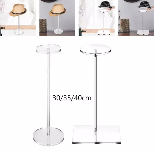 Acrylic Hat Stand Clear Round Acrylic Risers for Watch Various Hats Display