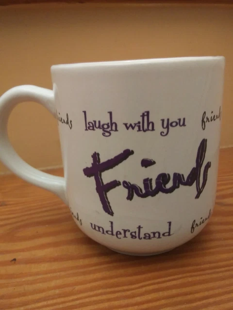 FRIENDS ARE FOREVER thick COFFEE  mug~3.75" diameter ~ ROYALE NORFOLK
