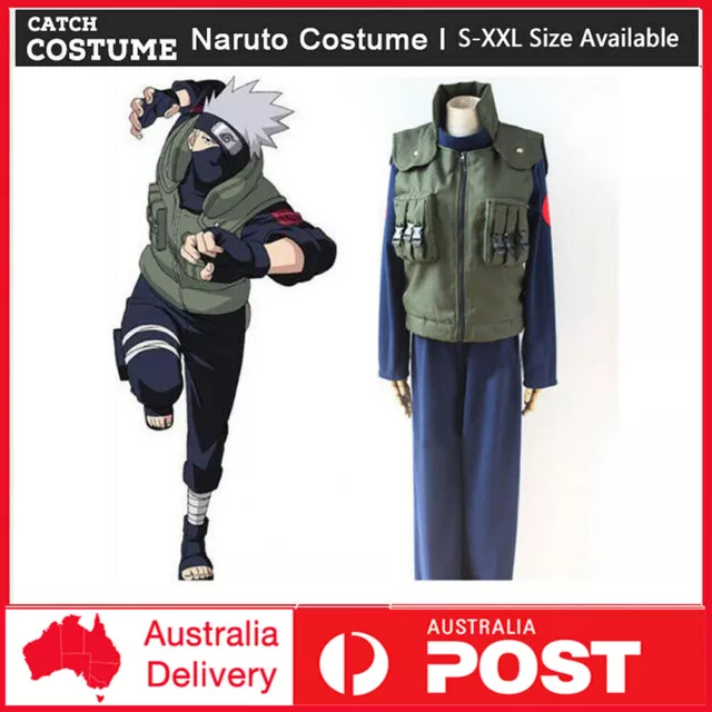 Anime Naruto Hatake Kakashi Cosplay Costume Leaf Village Konoha Jounin  Uniform (Ninja Waistcoat+Shirt+Pants) Free Shipping - Price history &  Review, AliExpress Seller - TomShop Costume Store