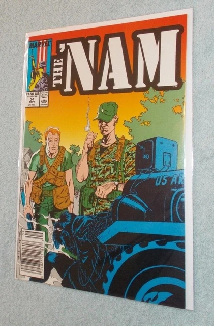 The Nam # 34 1989 Marvel War Comic Doug Murray Vg/F (Thank You Vets!)
