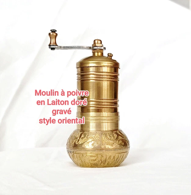 Moulin à poivre bois et laiton - France