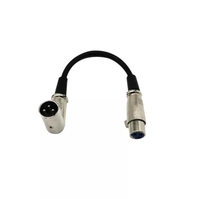 XLR 3 pin Male to Female Right Angle Microphone Audio Extension Cable