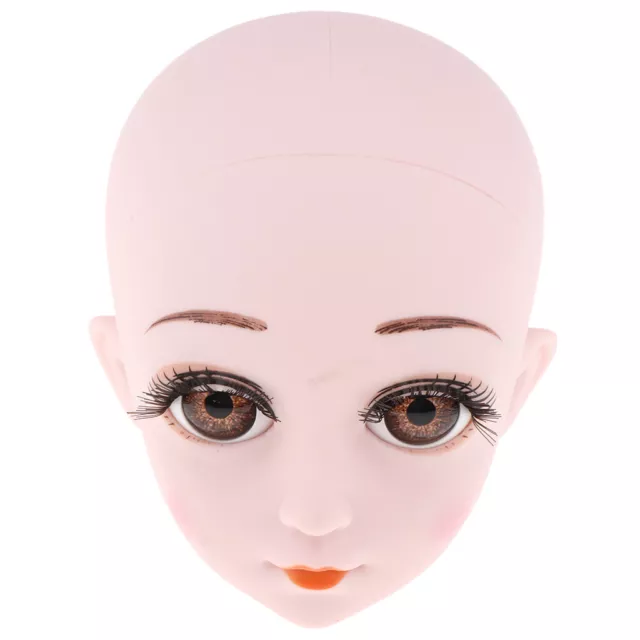 Tête de poupée féminine en plastique sculpter avec des yeux pour 1/3