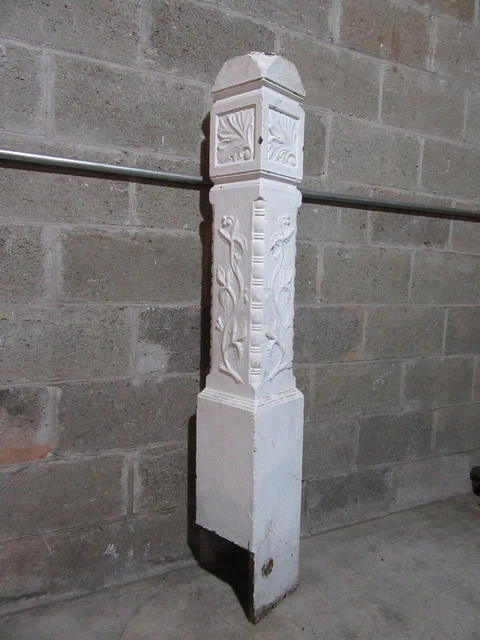 ~ Antique Carved Oak Newel Post 57 Tall 1 Of 2 ~ Architectural Salvage ~ 2