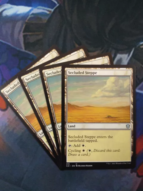 Secluded Steppe x4 | 7% Off 2+ | Commander 2021 | NM | MTG