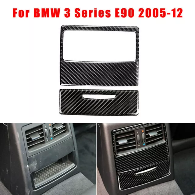 Carbon Fiber Rear Air Conditioning Vent Sticker Trim For BMW 3 Series E90  05-12