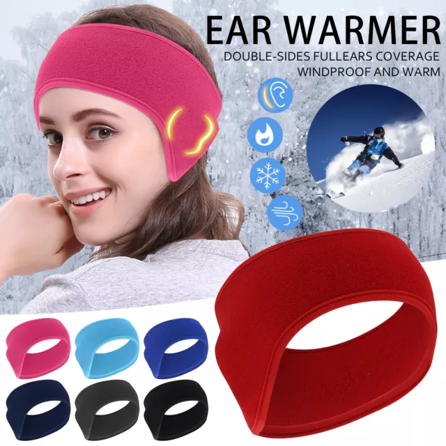 Fleece Ear Warmers Muff Winter Headband For Men Women Running Yoga Skiing Riding