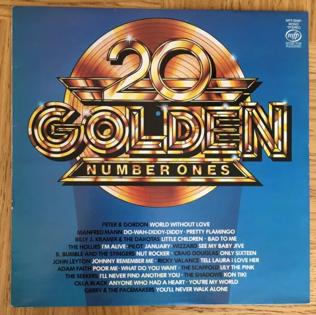 "20 GOLDEN NUMBER ONES" ~ Original Artists ~ Vinyl LP MFP 50491 1980 Excellent