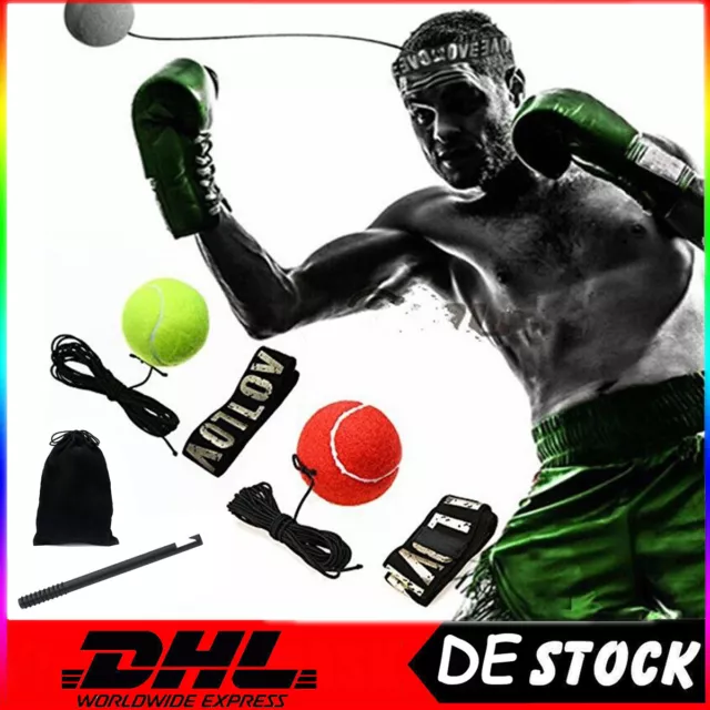 Boxing Fight Ball Punch Exercise Head Band Reflex Speed Training Equipment DE