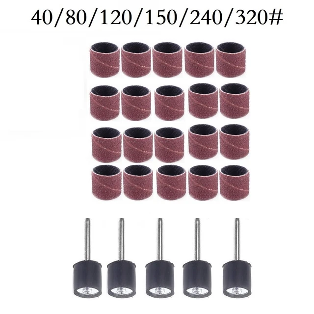 Lot De 42 Embouts Abrasifs Corindon Pour Perceuse Sans Fil - Idéal Meulage, Polissage, ébavurage Bois, Pierre, Métal - 11