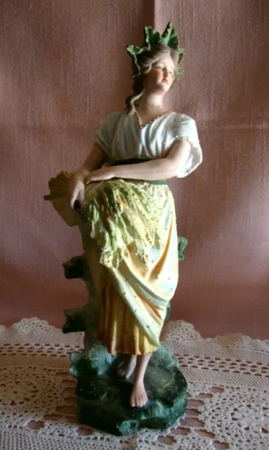 statuette en biscuit polychrome  fin XIXème début XXème