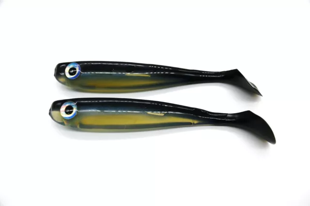 Gummifische Mikatech Real Shad - 18cm - Black Shiner - Hechtangeln