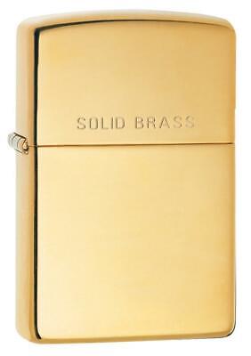 Zippo Windproof High Polished Brass Lighter, 254, Says "Solid Brass", New In Box
