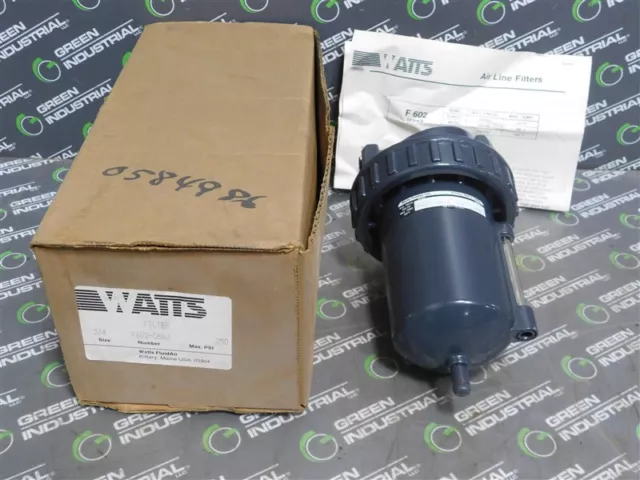 NEW Watts F602-06WJ Hi-Flow Air Filter 3/4 in NPT Port  250 Max. PSI 40 Micron