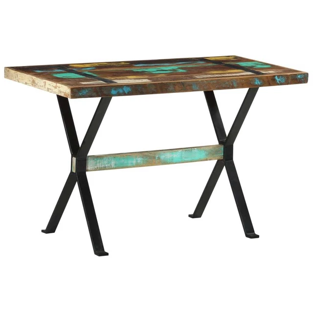 DINING TABLE 120X60X76 cm Solid Reclaimed Wood £406.44 PicClick UK
