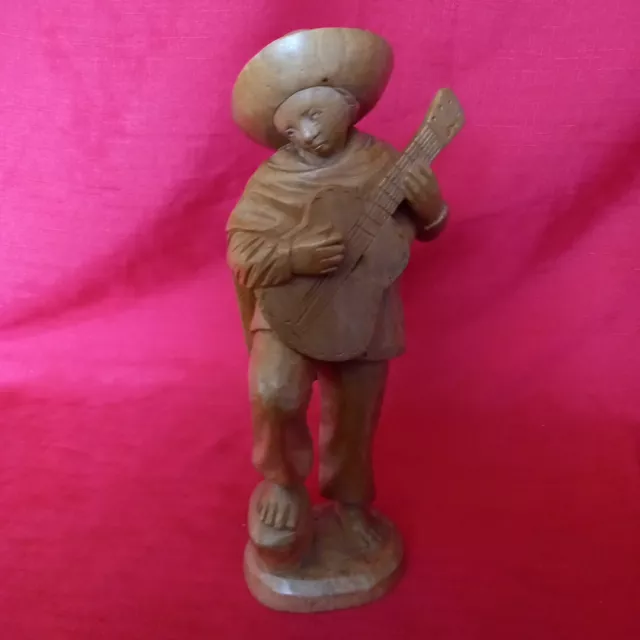 Charming Vintage Wooden Mexican Man Figure