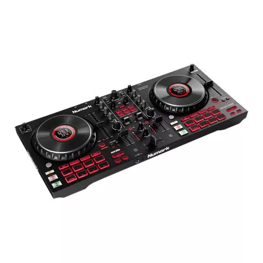 Numark - Mixtrack Platinum FX 4-Deck DJ Controller, 8 Pads Per Deck, 2 x 6" Jog